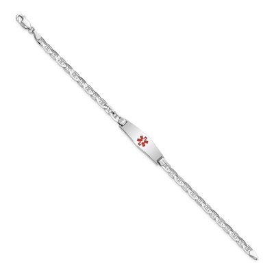 14K White Gold Medical ID Bracelet – view 3