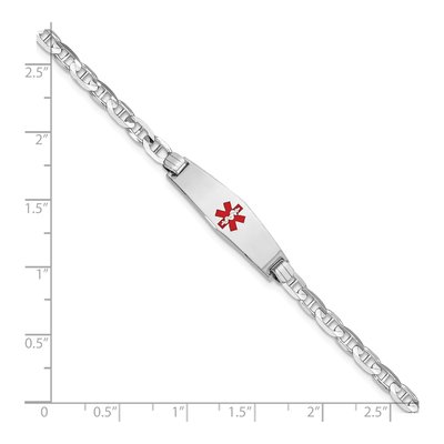 14K White Gold Medical ID Bracelet – view 4