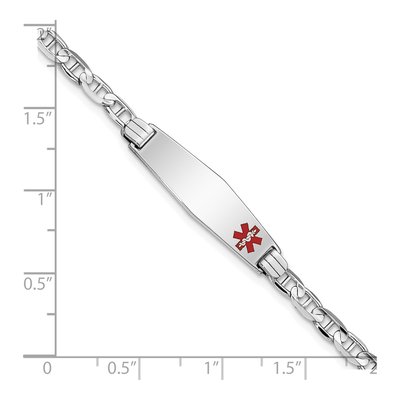 14K White Gold Medical ID Bracelet – view 4