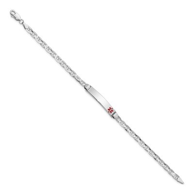14K White Gold Medical ID Bracelet – view 3