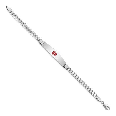 14K White Gold Medical ID Bracelet – view 3