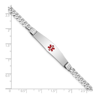 14K White Gold Medical ID Bracelet – view 4