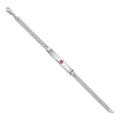 14K White Gold Medical ID Bracelet – view 3
