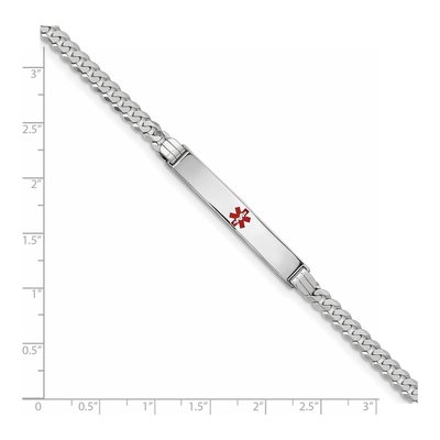 14K White Gold Medical ID Bracelet – view 4
