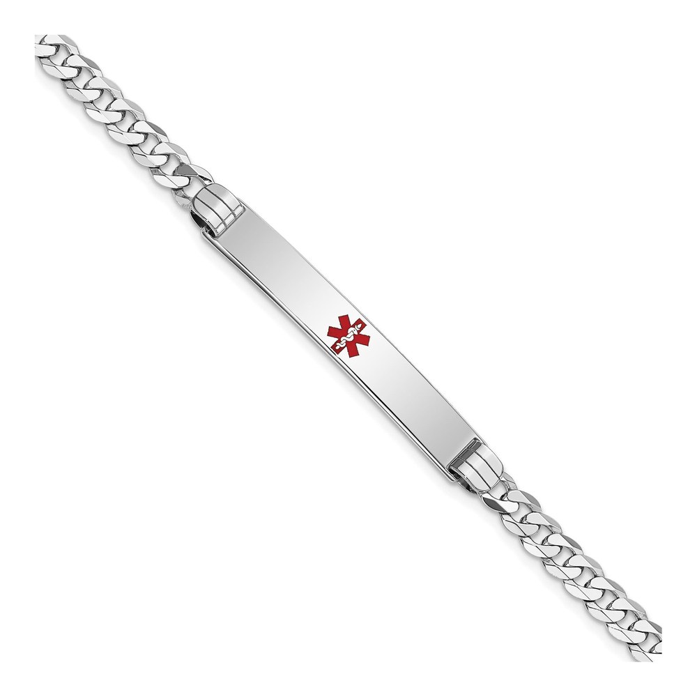14K White Gold Medical ID Bracelet