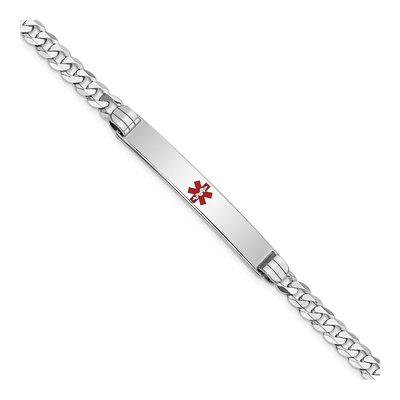 14K White Gold Medical ID Bracelet