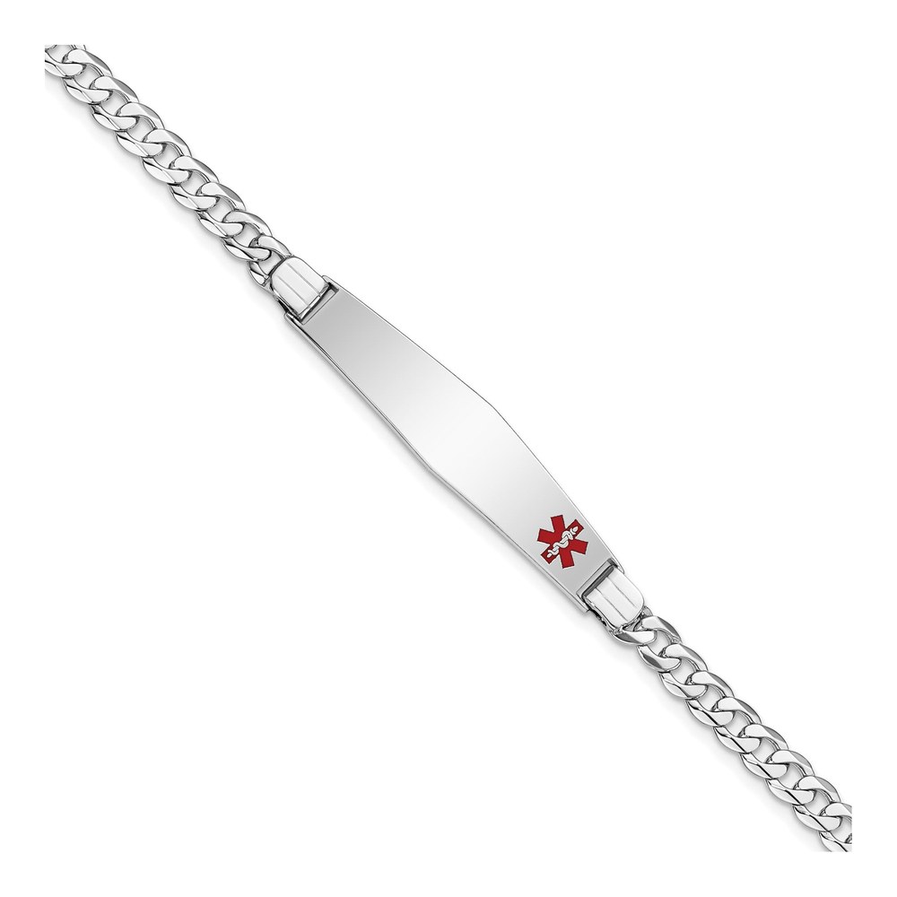 14K White Gold Medical ID Bracelet