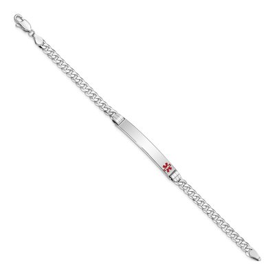 14K White Gold Medical ID Bracelet – view 3