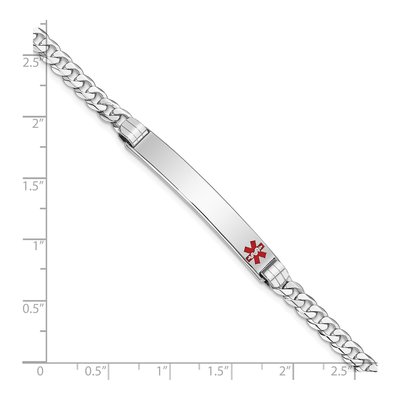 14K White Gold Medical ID Bracelet – view 4
