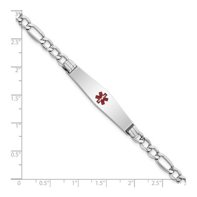 14K White Gold Medical ID Bracelet – view 4