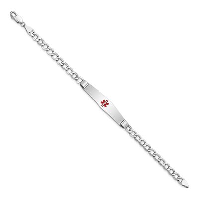 14K White Gold Medical ID Bracelet – view 3