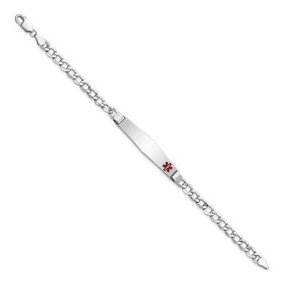 14K White Gold Medical ID Cuban Bracelet – view 2