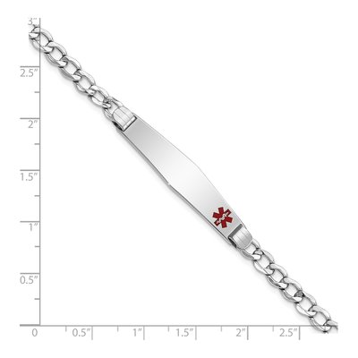 14K White Gold Medical ID Cuban Bracelet – view 3
