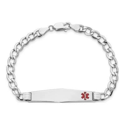 14K White Gold Medical ID Cuban Bracelet – view 4
