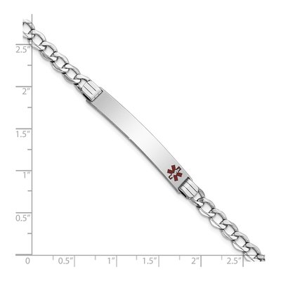 14K White Gold Medical ID Bracelet – view 3