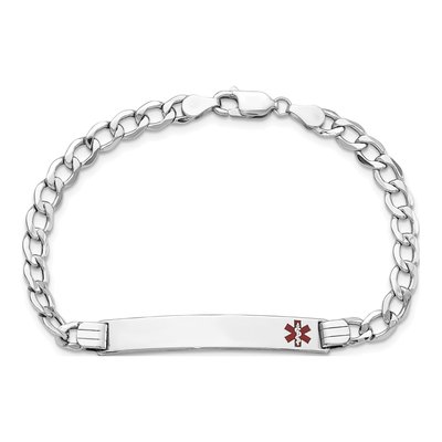 14K White Gold Medical ID Bracelet – view 4