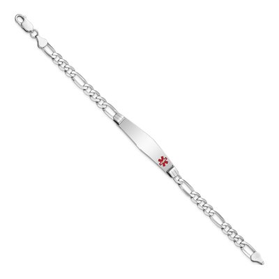 14K White Gold Medical ID Bracelet – view 2