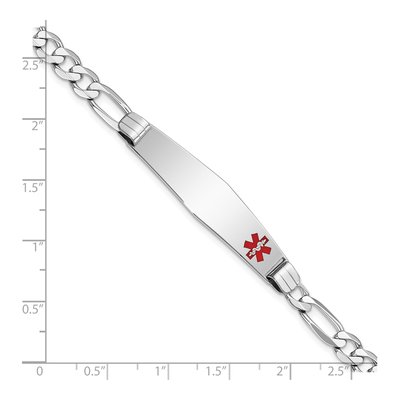 14K White Gold Medical ID Bracelet – view 3