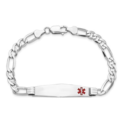 14K White Gold Medical ID Bracelet – view 4