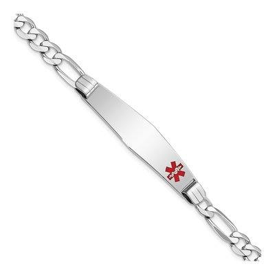 14K White Gold Medical ID Bracelet