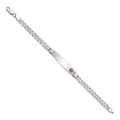 14K White Gold Medical ID Bracelet – view 2
