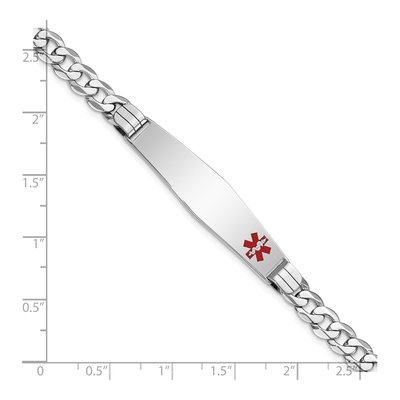 14K White Gold Medical ID Bracelet – view 4