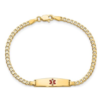 14K Yellow Gold Medical ID Bracelet – view 4