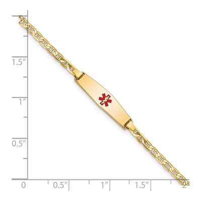 14K Yellow Gold Kids' Medical ID Bracelet – view 4