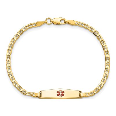 14K Yellow Gold Kids' Medical ID Bracelet – view 5