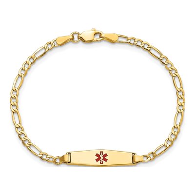 14K Yellow Gold Medical ID for Kids Bracelet – view 5