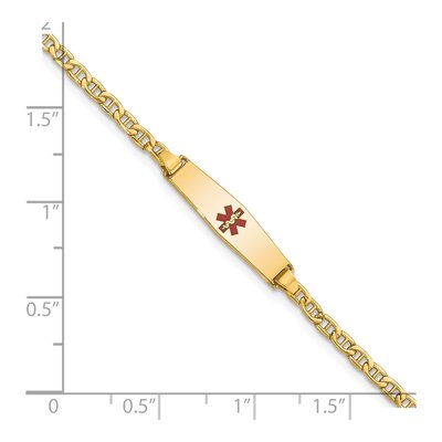 14K Yellow Gold Kids' Medical ID Bracelet – view 4