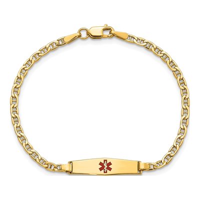 14K Yellow Gold Kids' Medical ID Bracelet – view 5