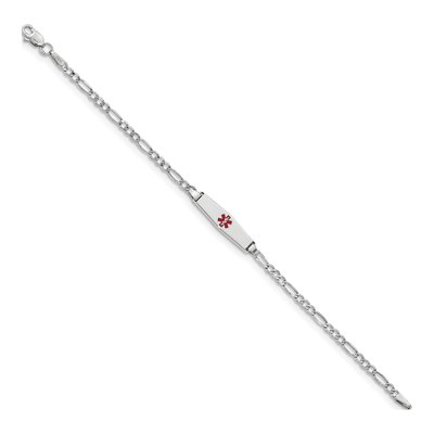 14K White Gold Child's Medical ID Bracelet – view 3