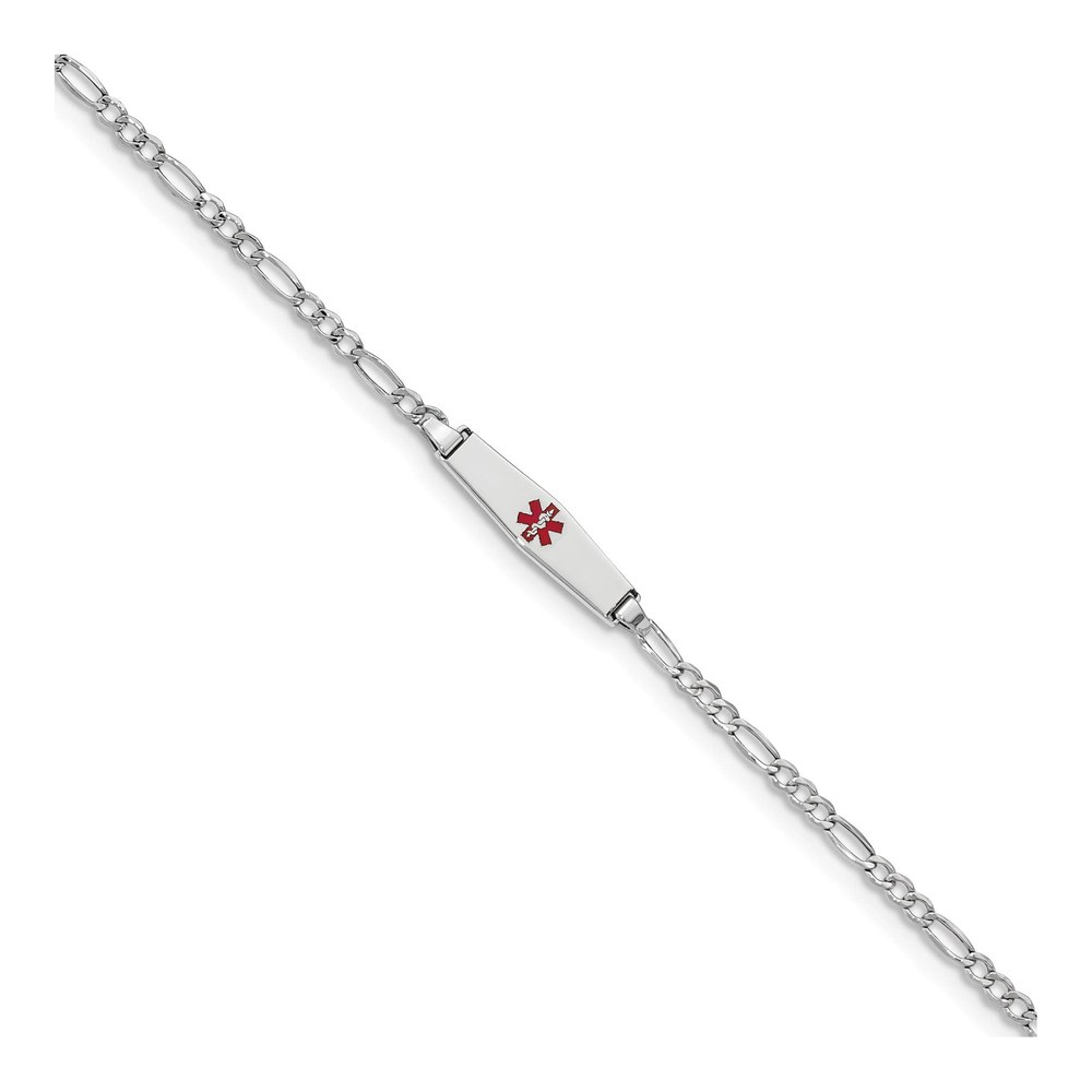 14K White Gold Child's Medical ID Bracelet