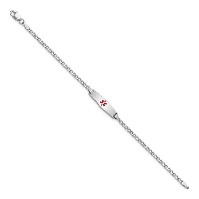 14K White Gold Medical ID for Kids Bracelet – view 3
