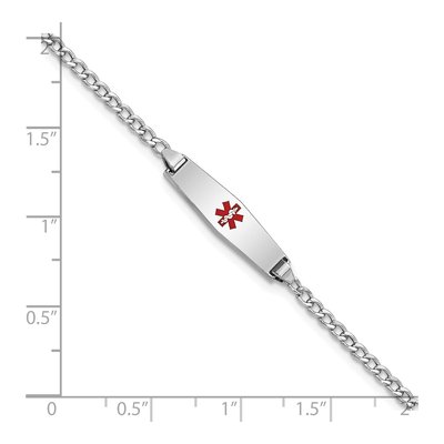14K White Gold Medical ID for Kids Bracelet – view 4