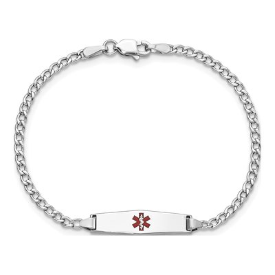 14K White Gold Medical ID for Kids Bracelet – view 5