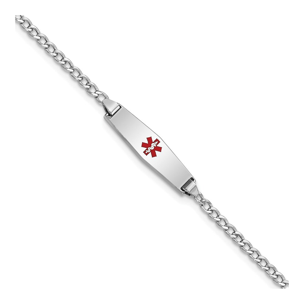 14K White Gold Medical ID for Kids Bracelet
