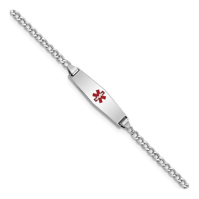 14K White Gold Medical ID for Kids Bracelet