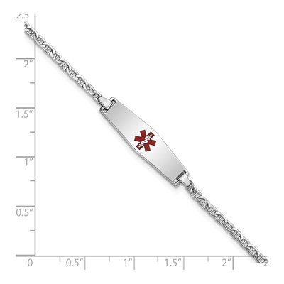 14K White Gold Kids' Medical ID Bracelet – view 3