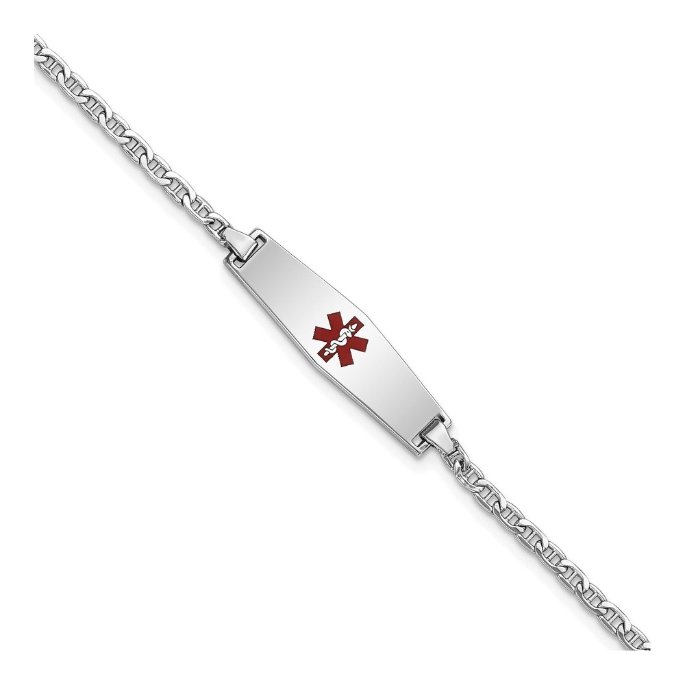 14K White Gold Kids' Medical ID Bracelet