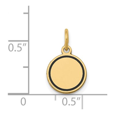 14K Yellow Gold Disc Charm – view 2
