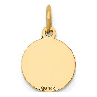 14K Yellow Gold Disc Charm – view 3