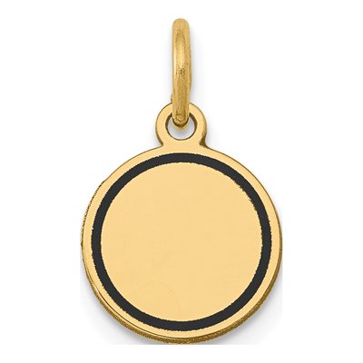 14K Yellow Gold Disc Charm