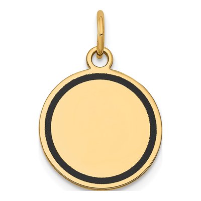 14K Yellow Gold Disc Charm