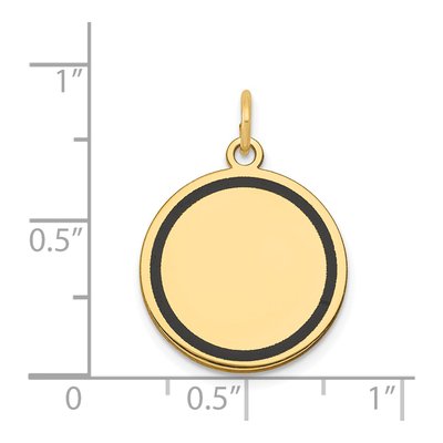 14K Yellow Gold Disc Charm – view 4