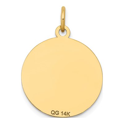 14K Yellow Gold Disc Charm – view 5
