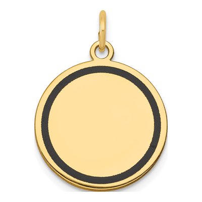 14K Yellow Gold Disc Charm