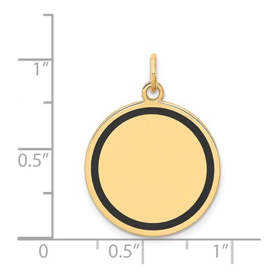 14K Yellow Gold Round Disc Charm – view 4