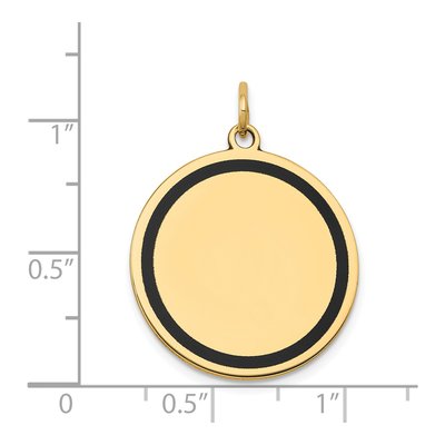 14K Yellow Gold Round Disc Charm – view 4